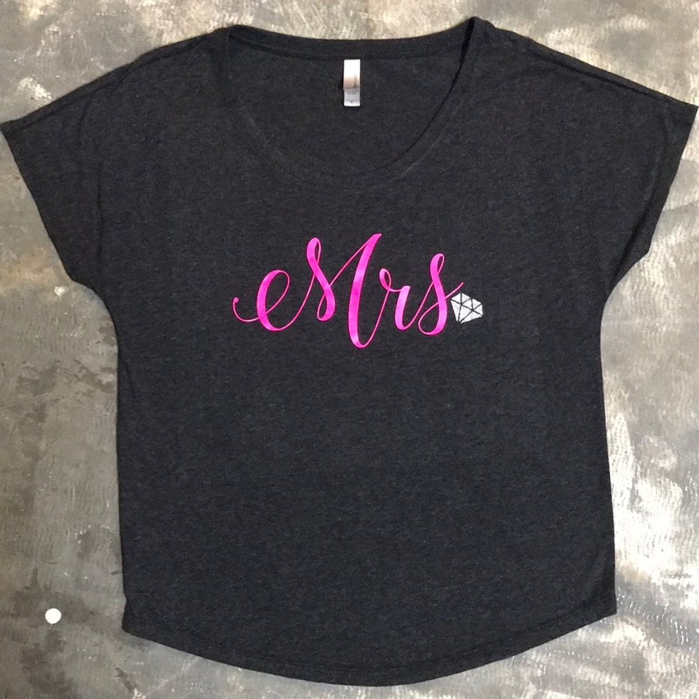 Black Off the Shoulder Mrs Tee